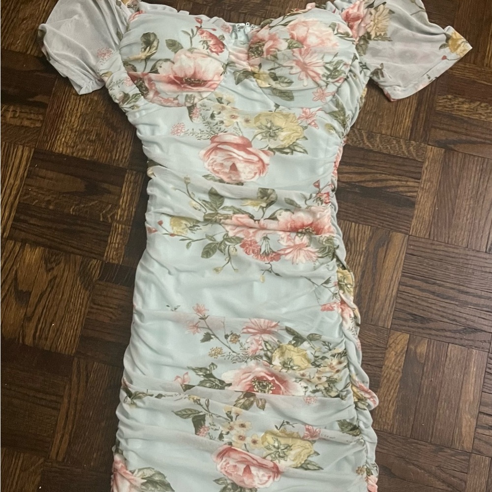 Pastel Floral Midi Dress